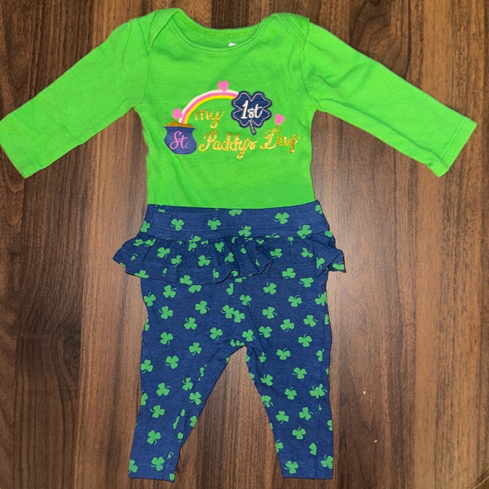 St. Patrick’s day outfit baby girl